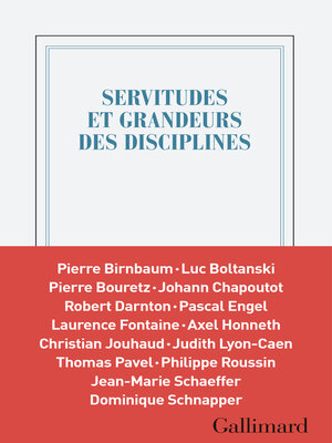 cover image of Servitudes et grandeurs des disciplines